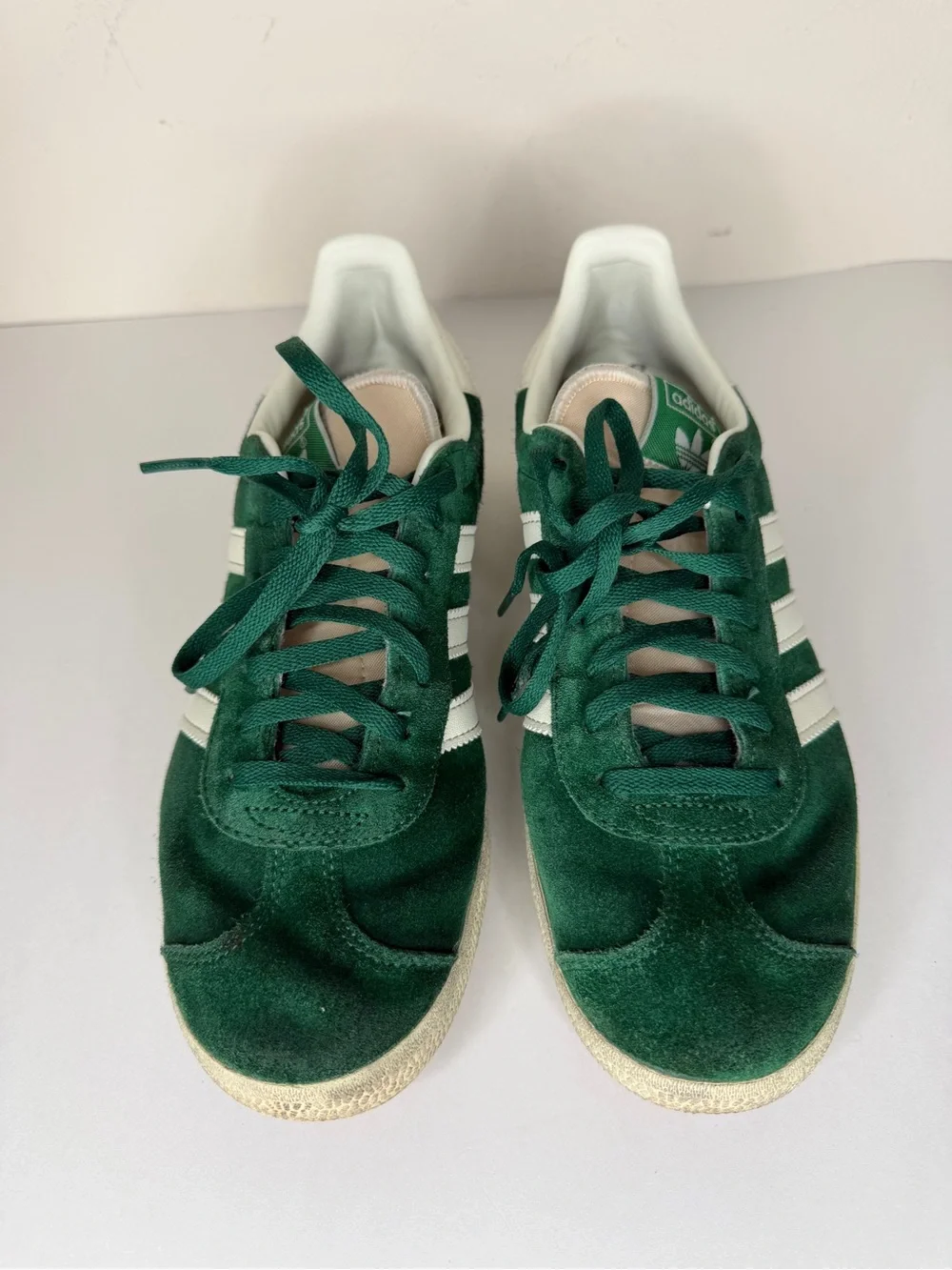 Adidas Originals GAZELLE Shoes Sneaker Men's size 7 Dark  Green Off White GY7338